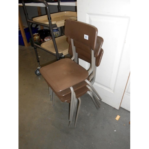 531 - 4 smal childrens chairs