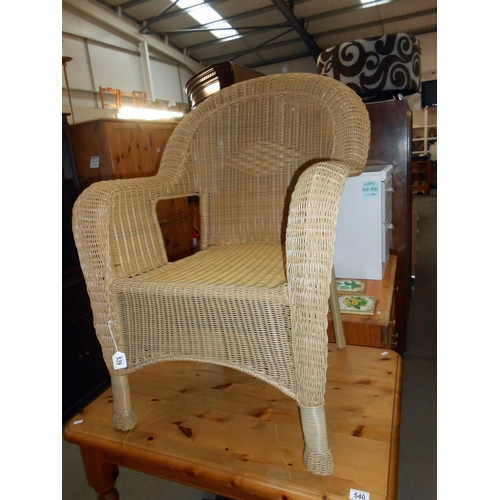 539 - A Lloyd Loom style conservatory chair