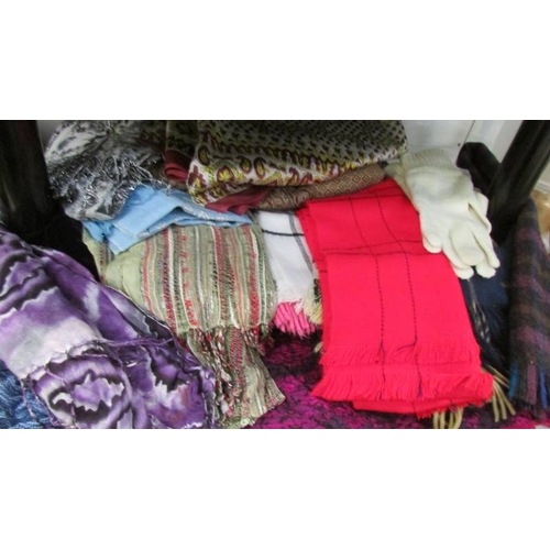 1172 - A good lot of neckties, scarves, cravats, belts etc.,