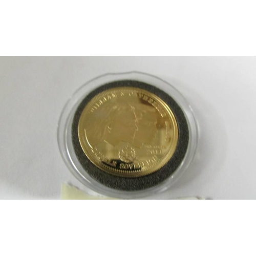 2132 - A William and Catherine 2011 gold double sovereign.