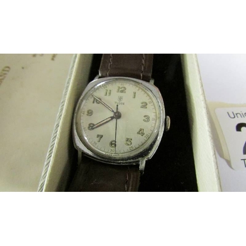 2133 - A Tudor wristwatch marked 672556 873, not working.