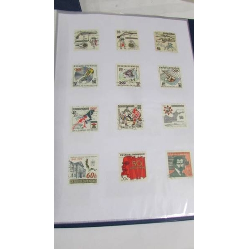 2139 - Ten albums of stamps including Poland, Szechoslovakia, Singapore, Malasia etc.,