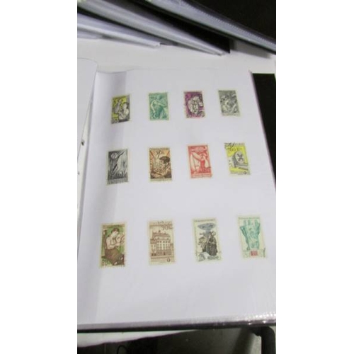 2143 - Ten albums of stamps including France, Russia, Poland, Hungary etc.,