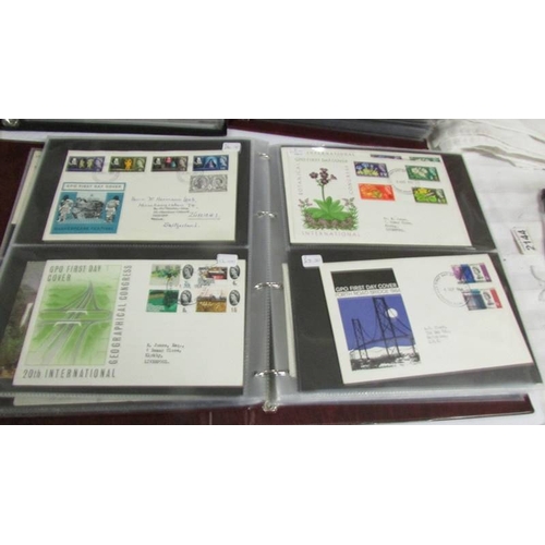 2144 - A large collection of first day covers in 5 albums.