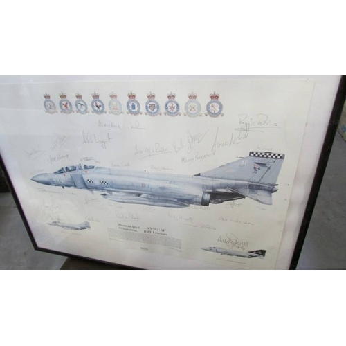 1378 - Two framed and glazed prints 'Phantom FGR1' and 'Phantom FG1' both bearing the signatures of the cre... 