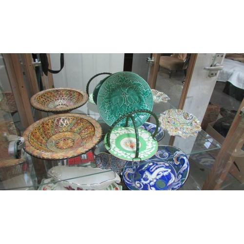 1385 - A mixed lot of vintage ceramics including cabinet plates, Royal Winton, James Kent etc.,