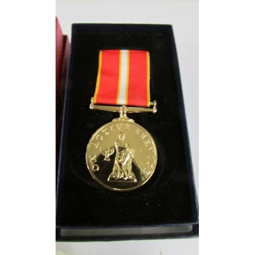 2251 - A boxed British Commonwealth veterans cross and a boxed Active Service cross.