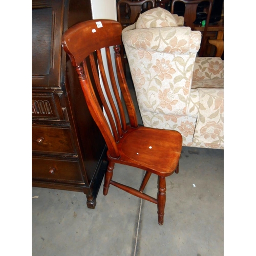 311 - A Victorian Beech lath back chair