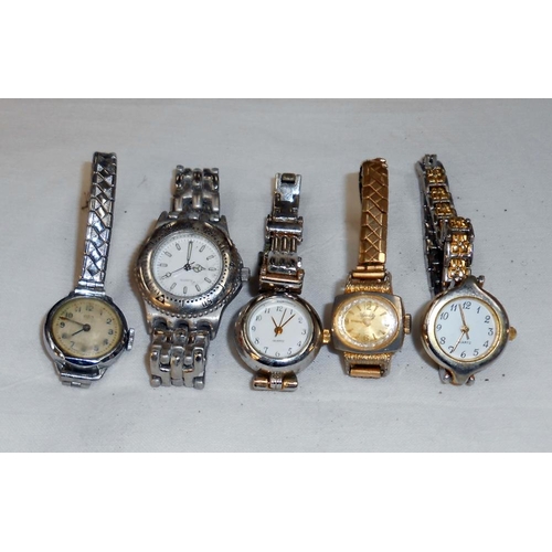 279 - A quantity of assorted watches and a box of watch straps