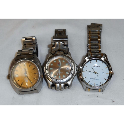 279 - A quantity of assorted watches and a box of watch straps