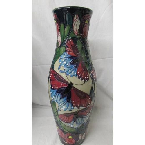 2286 - A Moorcroft large vase, 40 cm high, California Butterfly pattern, limited edition 11/30, signed by V... 