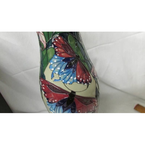 2286 - A Moorcroft large vase, 40 cm high, California Butterfly pattern, limited edition 11/30, signed by V... 