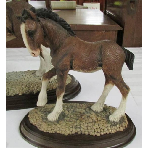 2288 - A Country Artists shire horse mare, No. CA198 together with a Country Artists shire horse foal.