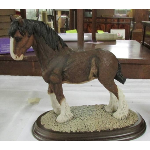 2288 - A Country Artists shire horse mare, No. CA198 together with a Country Artists shire horse foal.