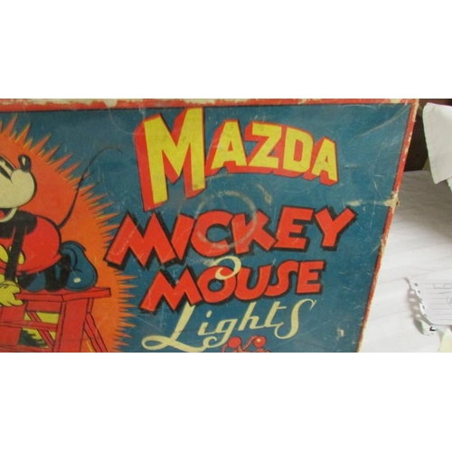 2300 - A boxed set of vintage Mazda Mickey Mouse lights.