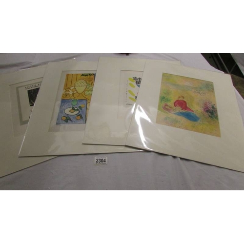 2304 - Collection of 4 lithographic prints Pablo Picasso (1881-1973) plate signed 'Expostion Peinture Valla... 