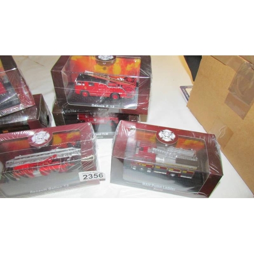 2356 - 7 boxed Atlas editions fire engines.