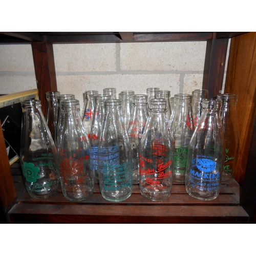 100 - A good lot of vintage advertising milk bottles approx 79 in total. Collect only