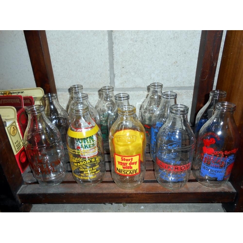 100 - A good lot of vintage advertising milk bottles approx 79 in total. Collect only