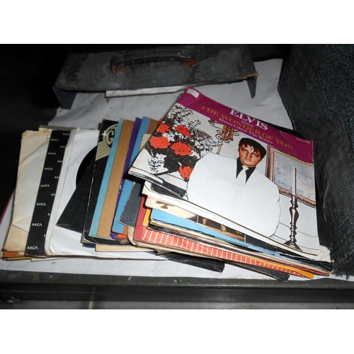 17 - A quantity of 78's records including classics, Fiddler on the roof and 45's including Elvis, Gene Pi... 