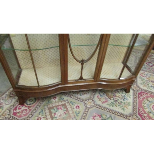 2462 - An Edwardian mahogany inlaid display cabinet.