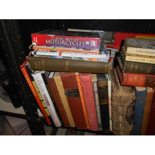 42 - A shelf full of books on many subjects (annuals, novels & natural history)