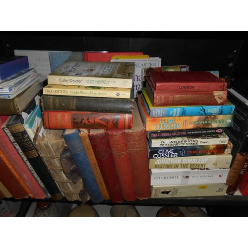 42 - A shelf full of books on many subjects (annuals, novels & natural history)