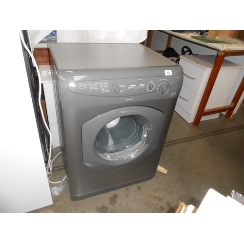 62 - A Hotpoint Aquarius 6kg tumble dryer (missing vent hose)