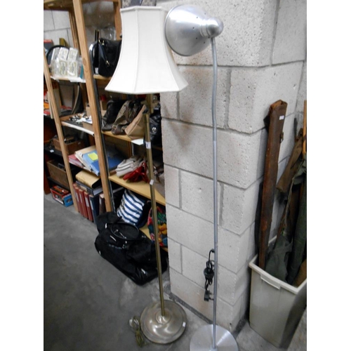 83 - 2 metal floor standing lamps