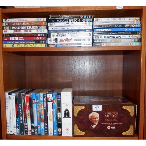 97 - A collection of dvds including Inspector Morse complete case files etc.