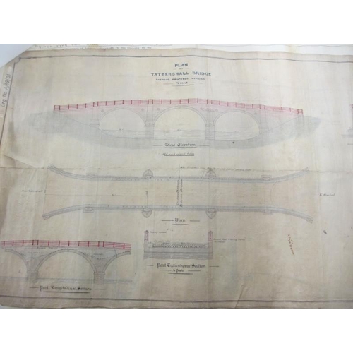 2410 - A large collection of rolled up design drawings for Lincolnshire bridges, mainly from 1920/30/40's b... 