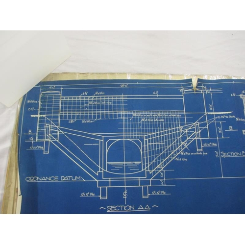 2410 - A large collection of rolled up design drawings for Lincolnshire bridges, mainly from 1920/30/40's b... 