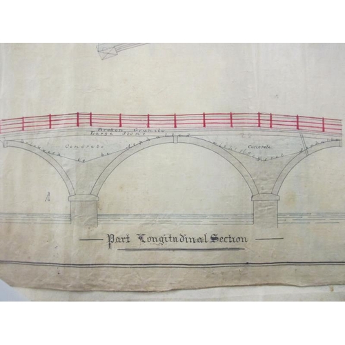 2410 - A large collection of rolled up design drawings for Lincolnshire bridges, mainly from 1920/30/40's b... 