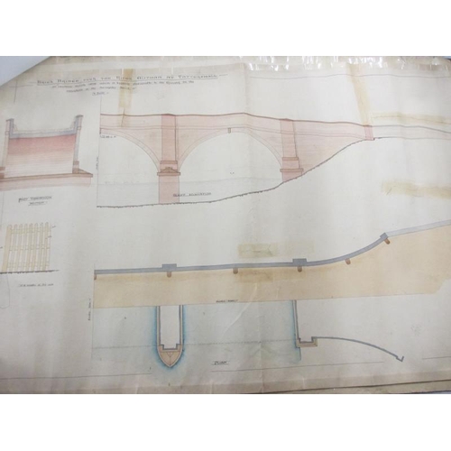 2410 - A large collection of rolled up design drawings for Lincolnshire bridges, mainly from 1920/30/40's b... 