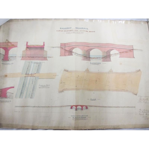 2410 - A large collection of rolled up design drawings for Lincolnshire bridges, mainly from 1920/30/40's b... 