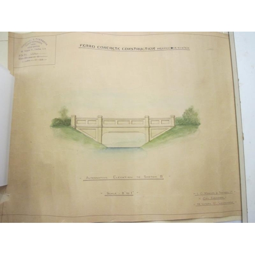 2410 - A large collection of rolled up design drawings for Lincolnshire bridges, mainly from 1920/30/40's b... 