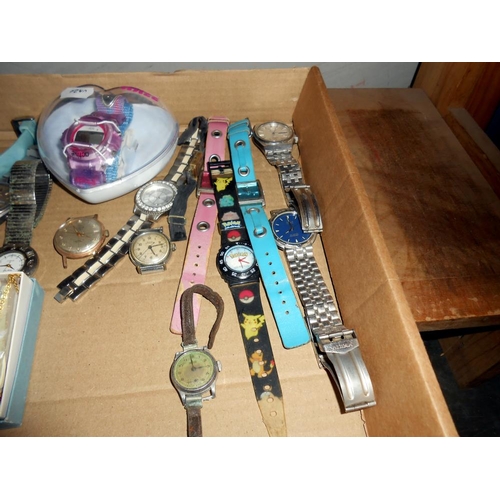 121 - Approx 20 watches, some missing straps, in varying condition, working condition unknown