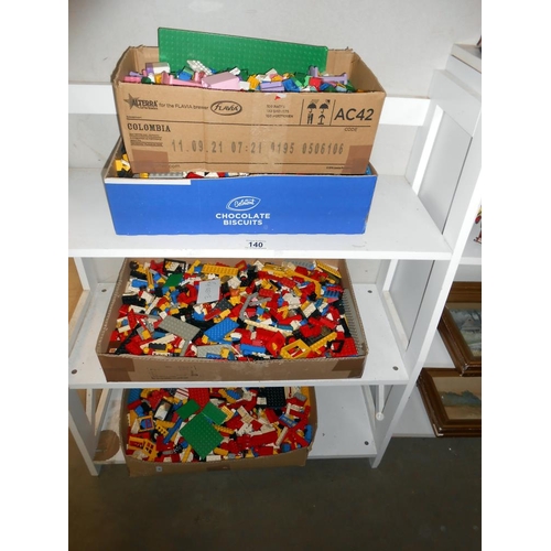 140 - 4 boxes of Lego (approx 10kg +)