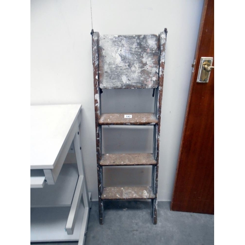 143 - A vintage wooden stepladder