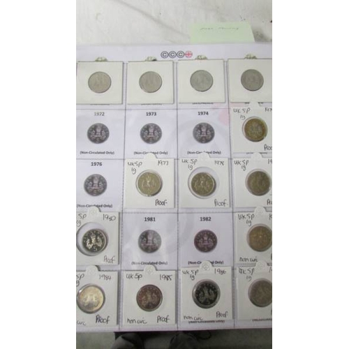 2150A - A coin collector's date run folder of UK decimal coins, 1972 - 2018.  (2 pages missing).