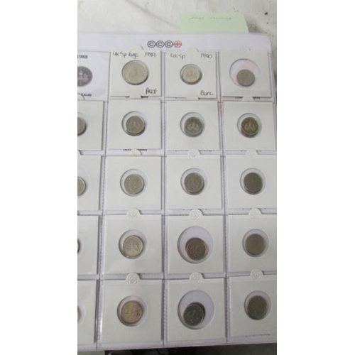 2150A - A coin collector's date run folder of UK decimal coins, 1972 - 2018.  (2 pages missing).