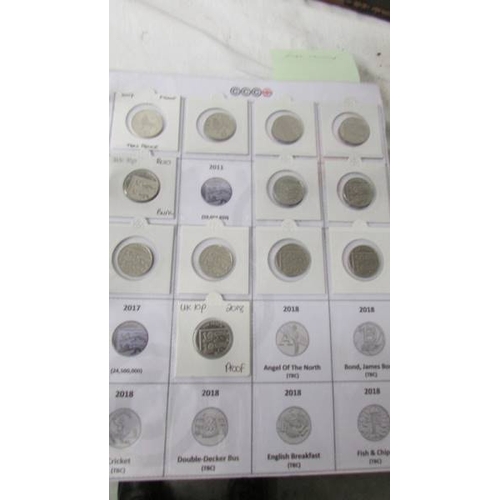 2150A - A coin collector's date run folder of UK decimal coins, 1972 - 2018.  (2 pages missing).