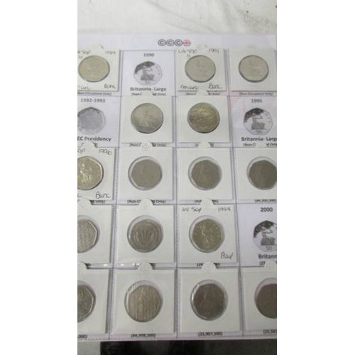 2150A - A coin collector's date run folder of UK decimal coins, 1972 - 2018.  (2 pages missing).