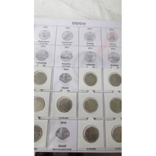 2150A - A coin collector's date run folder of UK decimal coins, 1972 - 2018.  (2 pages missing).