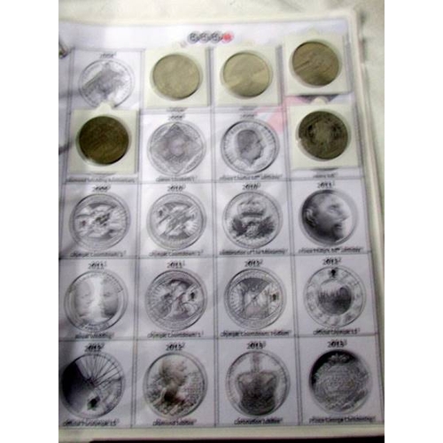 2150A - A coin collector's date run folder of UK decimal coins, 1972 - 2018.  (2 pages missing).