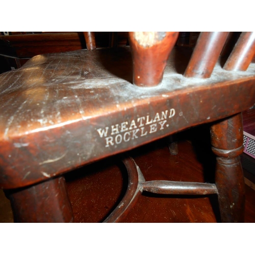 2377 - A Whetland Rockley ash/elm/yew child's Windsor chair.