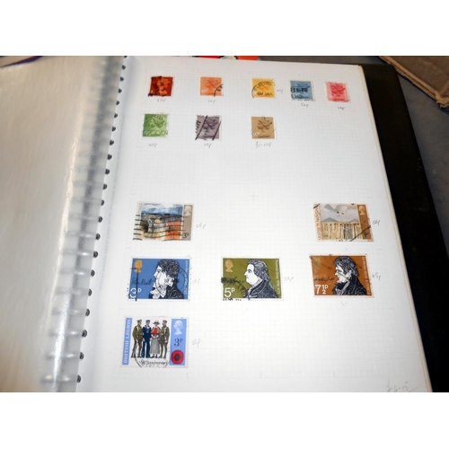 1237 - A box of stamp albums including USA, GB etc.,