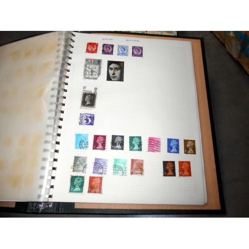 1237 - A box of stamp albums including USA, GB etc.,