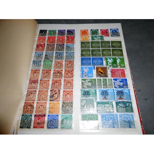 1237 - A box of stamp albums including USA, GB etc.,