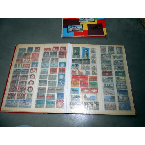 1237 - A box of stamp albums including USA, GB etc.,